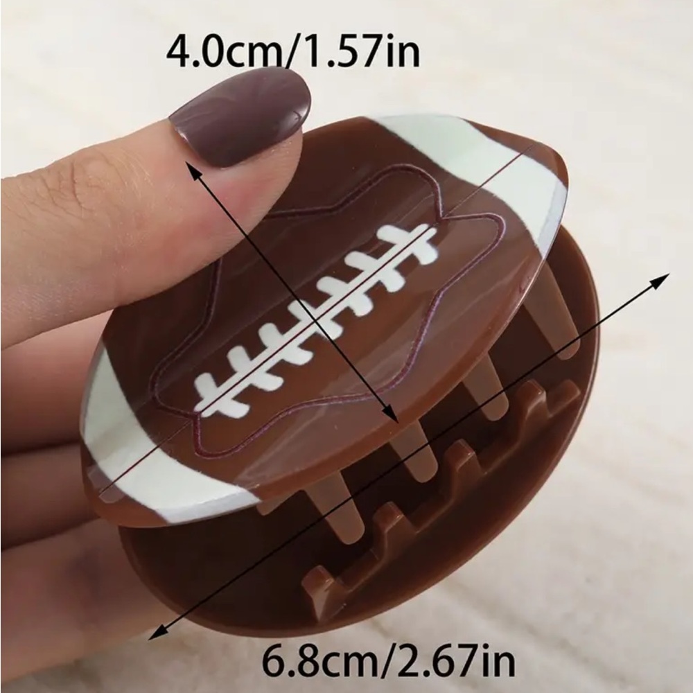 💖 3/$30 💖 Football Hair Clip - Picture 2 of 4